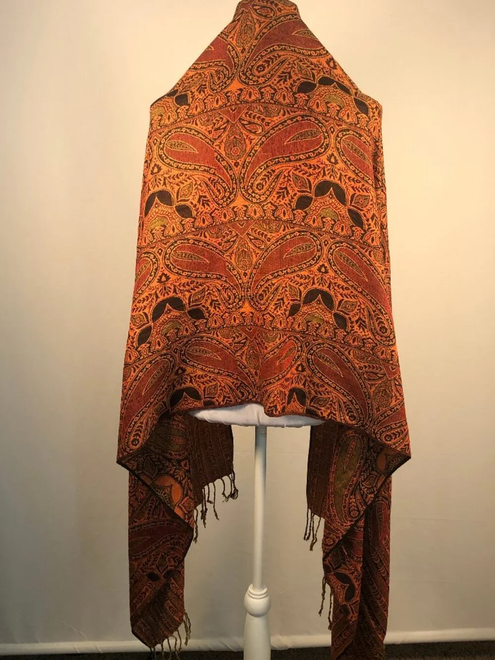 Oversized Paisley Jacquard Wrap Shawl | 86